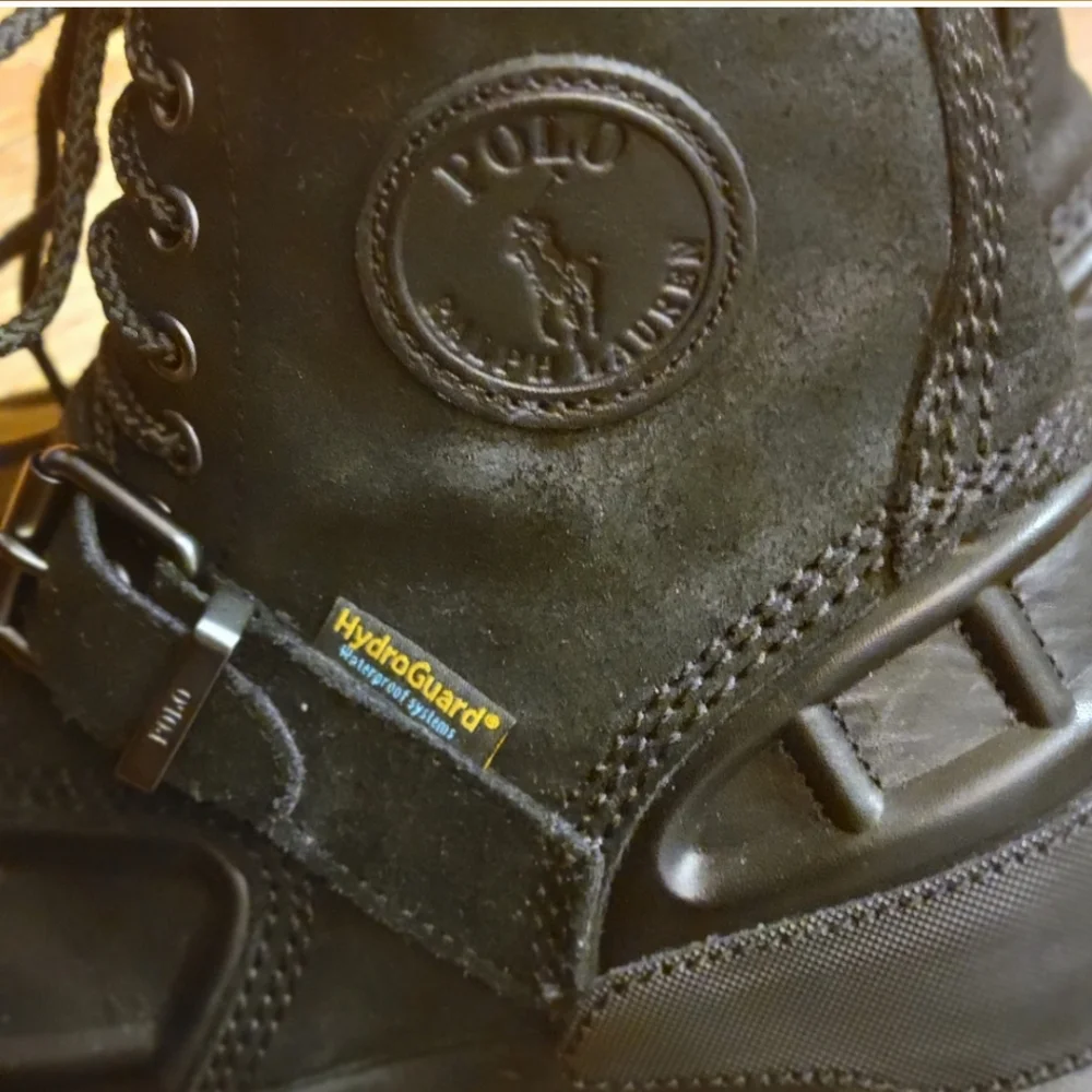 POLO RALPH LAUREN OLSO HIGH BT WP LEATHER BOOTS SZ 7D - Picture 14 of 16